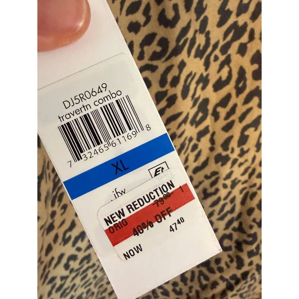 DKNY Jeans Cheetah‑Print Short‑Sleeve T‑Shirt – Size XL – NWT – $79 - Picture 3 of 3